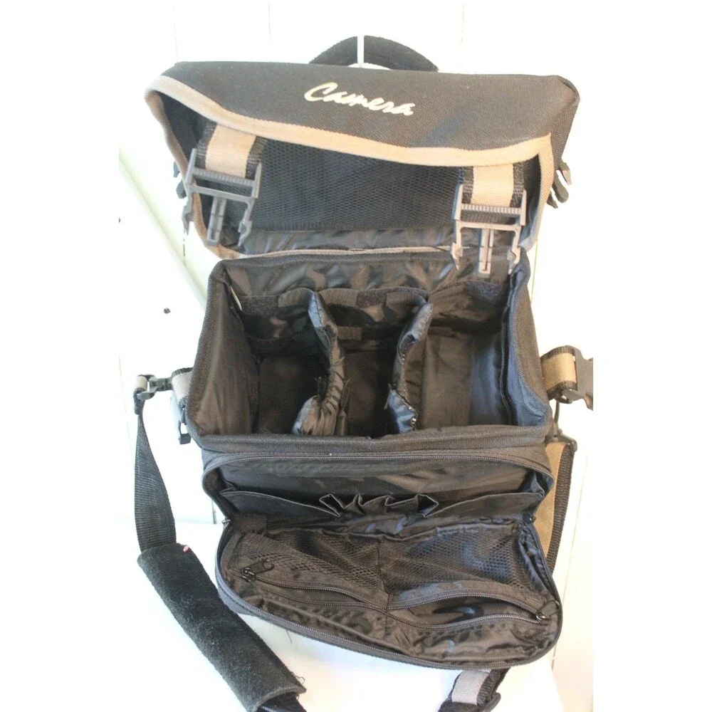 Vintage CAMERA BAG CASE - Canvas Multiple Compartments Photography  8x8x12
